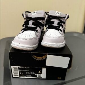 Jordan Kids' White and Black Sneakers